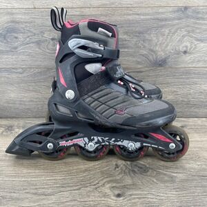 Rollerblade Zetrablade Inline Skates Womens 7 Black Pink 80mm Wheels Fitness